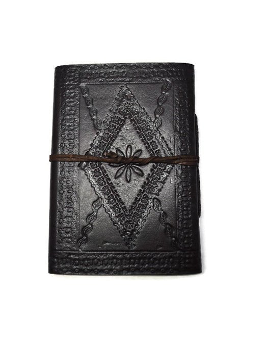 Indra embossed leather notebook - Rowan Gate