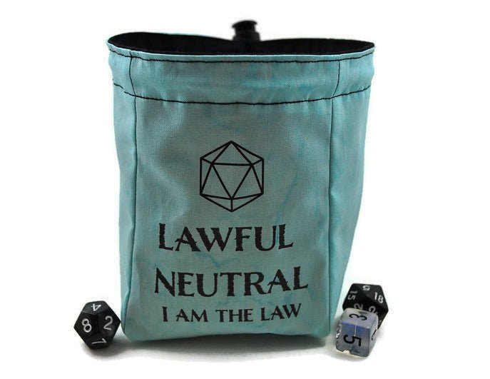 Lawful Neutral Dice Bag, Tan - Rowan Gate