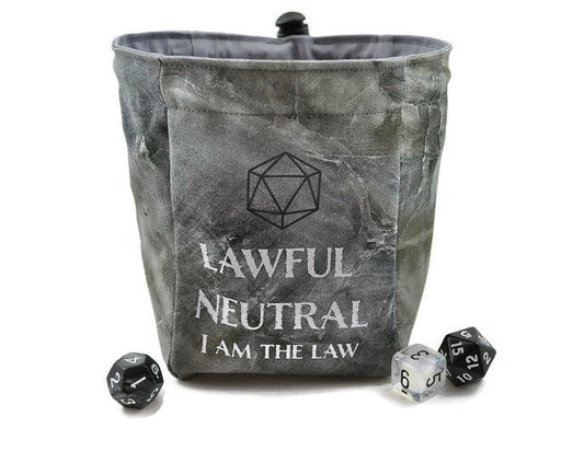Lawful Neutral Dice Bag, Tan - Rowan Gate