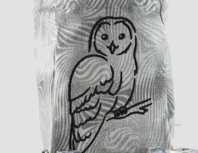 Snow owl dice bag - Rowan Gate