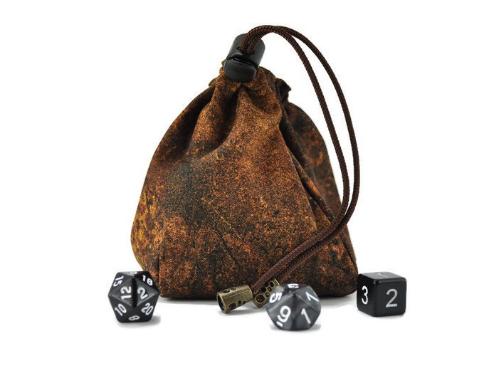 D&D Wolf Dice Bag, Faux leather game bag