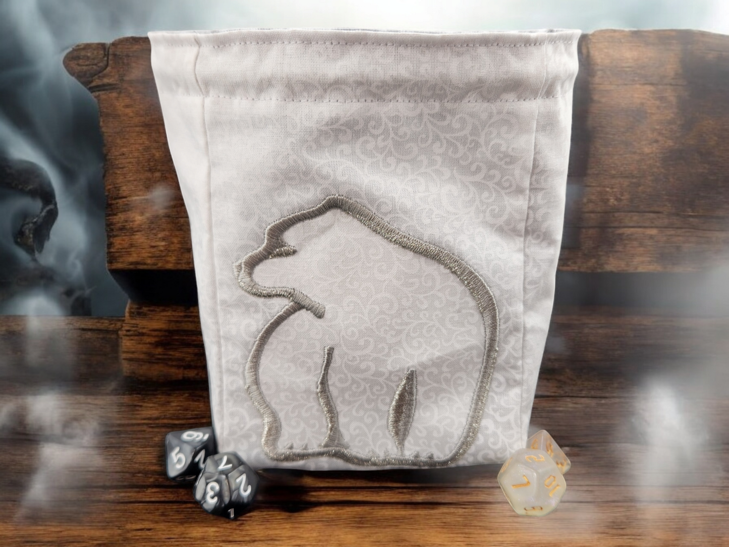 Bear animal spirit dice bag/ extra large