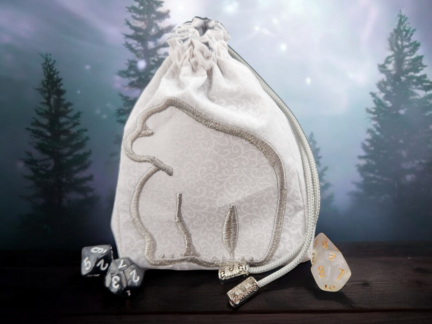 Bear animal spirit dice bag/ extra large