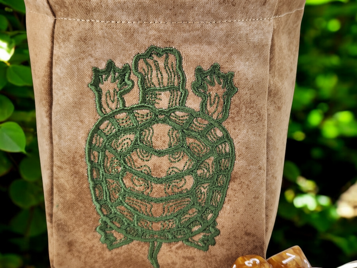 Turtle dice bag