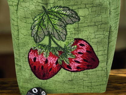 Strawberry dice bag