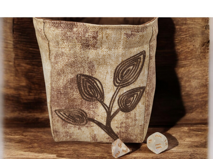 Leaf and branch dice bag