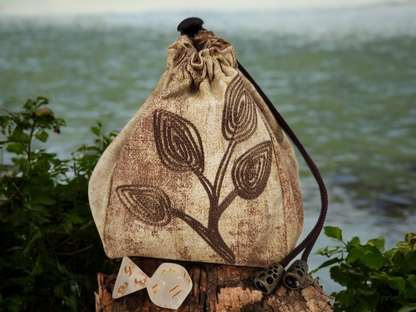 Leaf and branch dice bag