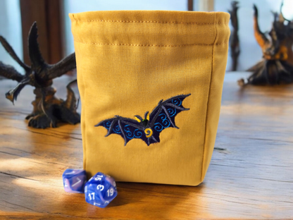 Colorful little bat dice bag