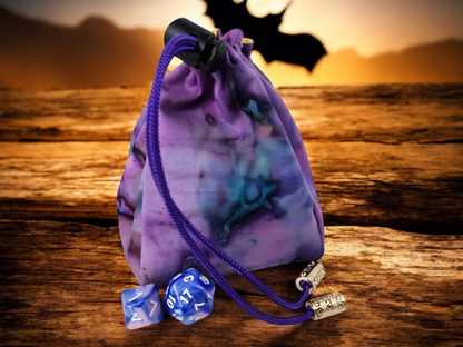 Colorful little bat dice bag