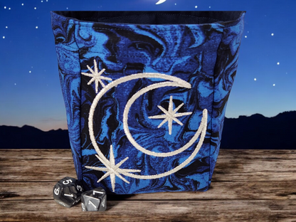 Halfmoon and stars dice bag