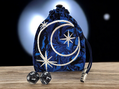 Halfmoon and stars dice bag