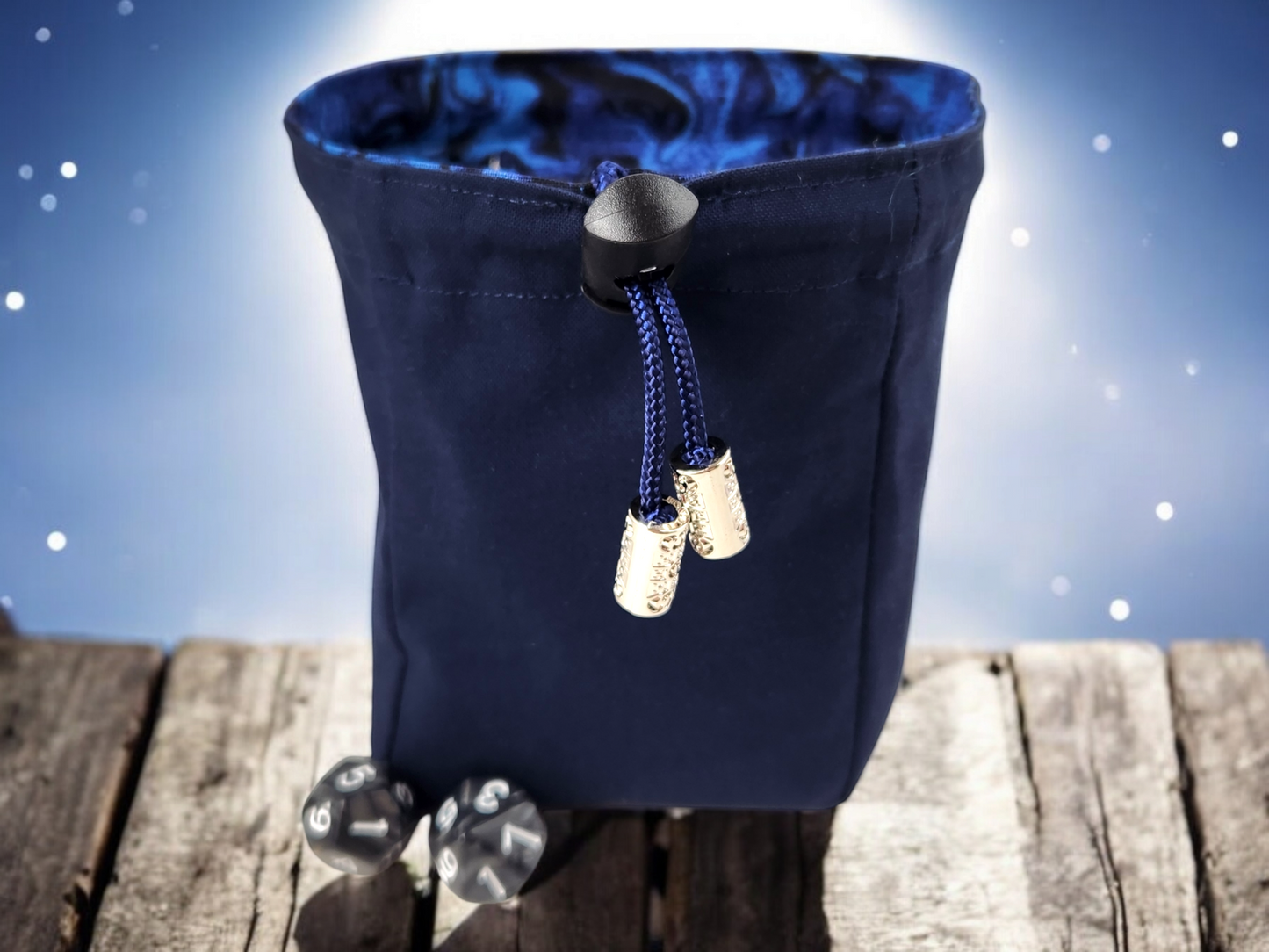 Halfmoon and stars dice bag