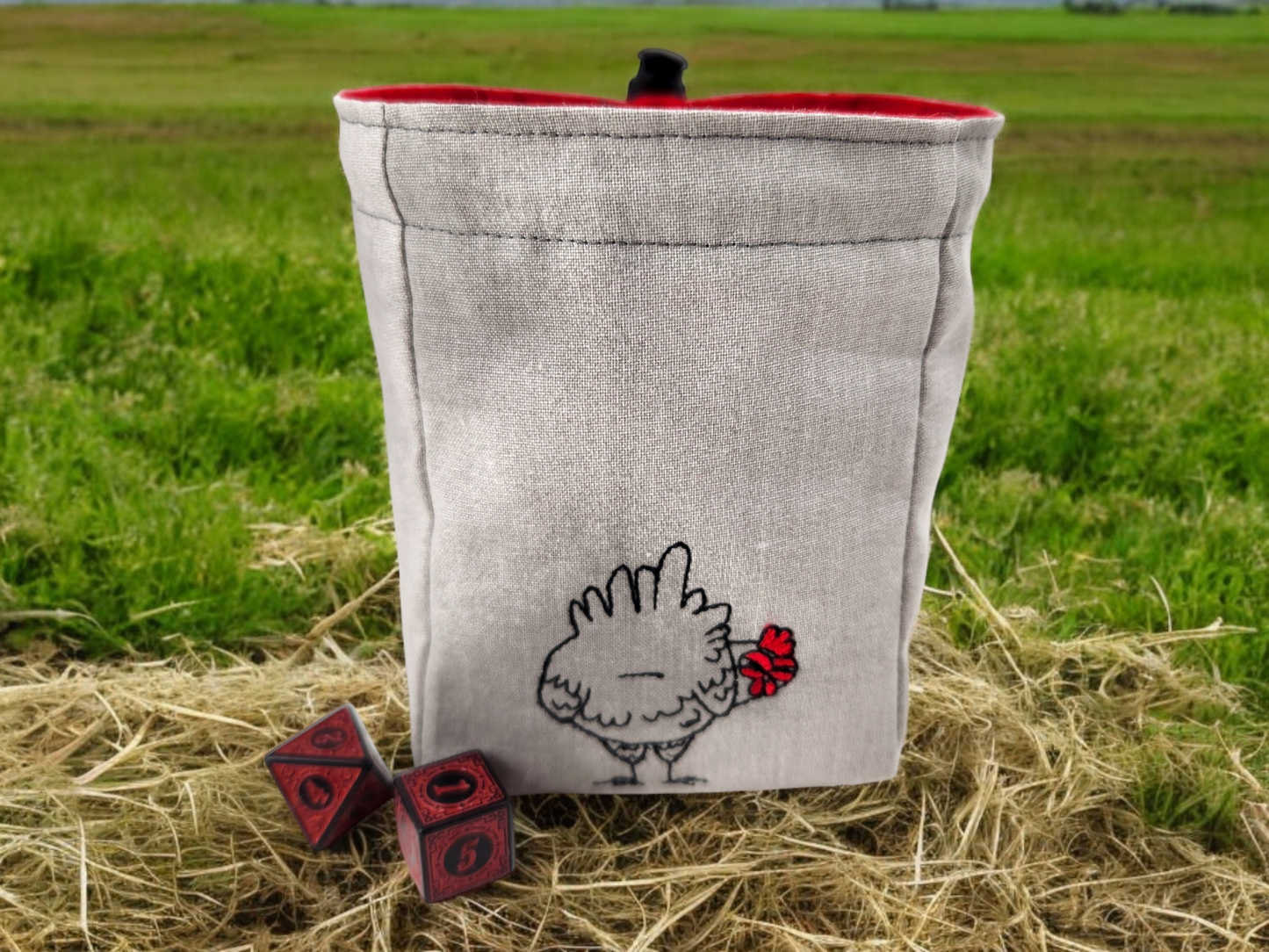 Funny chicken butt dice bag