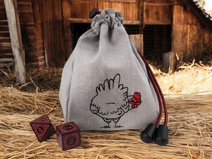 Funny chicken butt dice bag