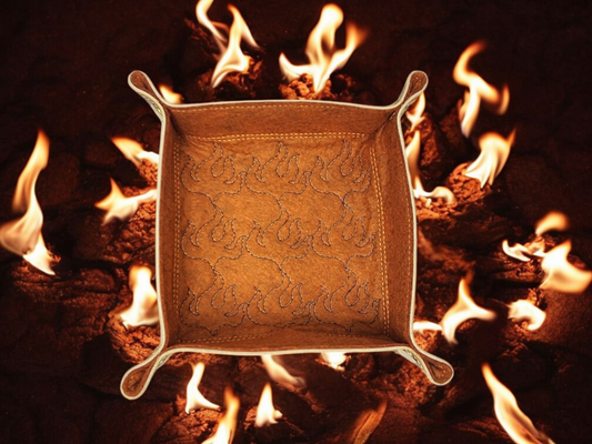 Flames dice tray