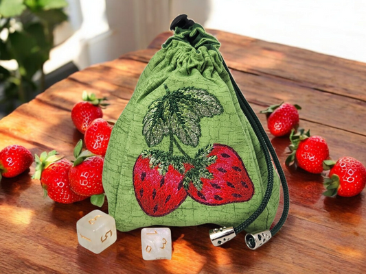 Strawberry dice bag