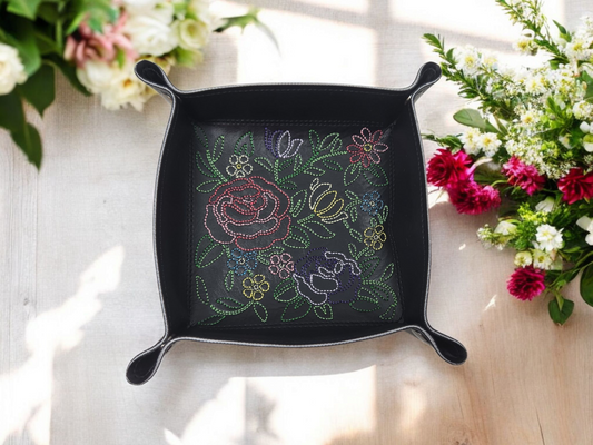 Floral dice tray