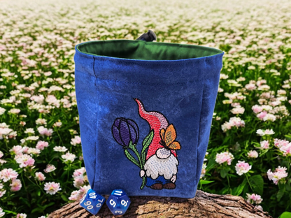 Gnome and flower dice bag