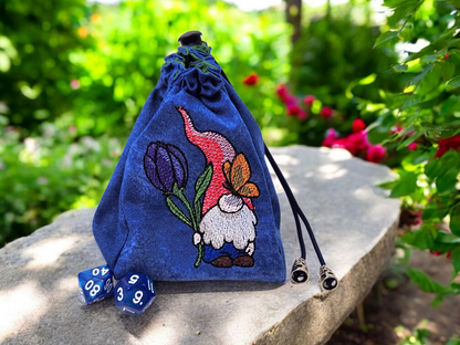 Gnome and flower dice bag