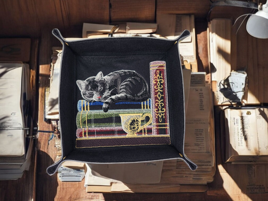 Cat and Teacup dice tray
