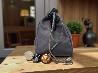 Raven, skull and magic dice bag