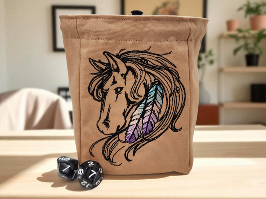 Horse design dice bag
