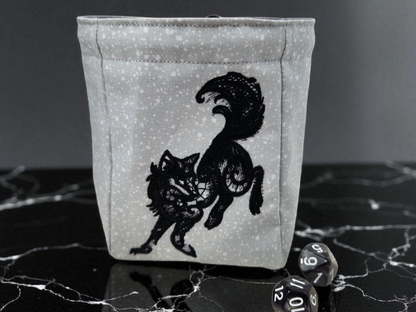 Dark wolf dice bag