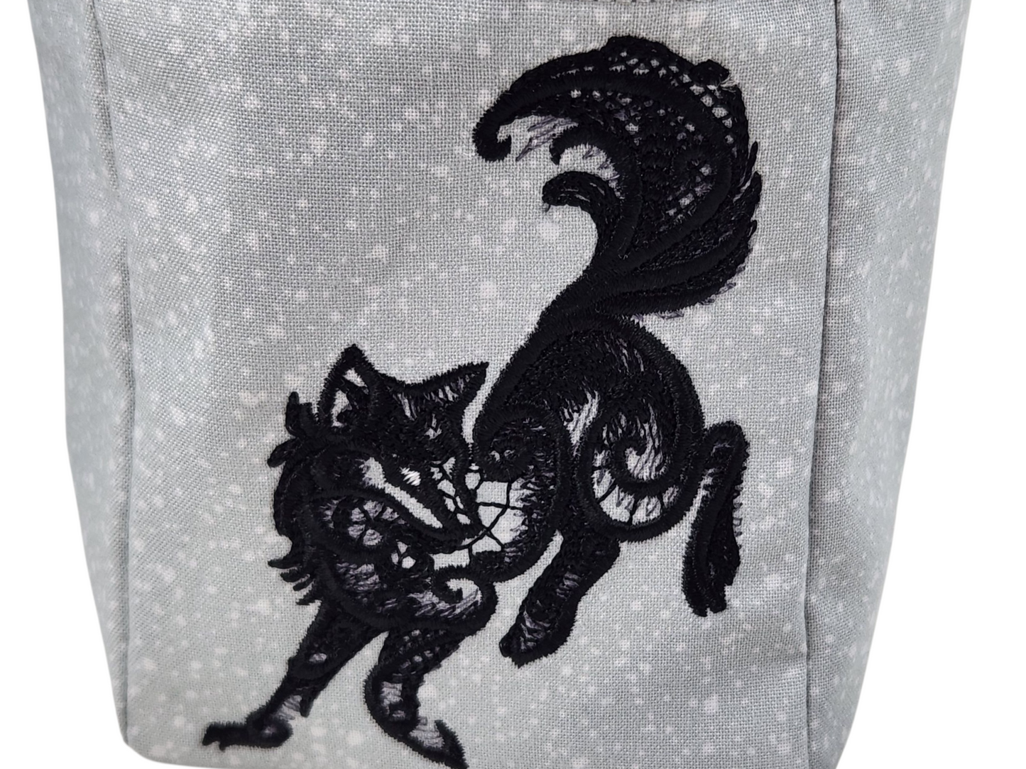 Dark wolf dice bag