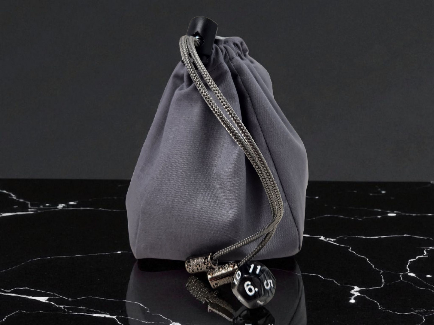Dark wolf dice bag