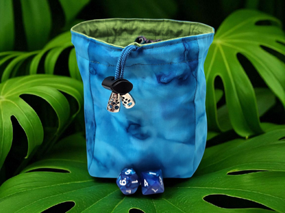 Blue tree frog dice bag