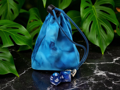 Blue tree frog dice bag