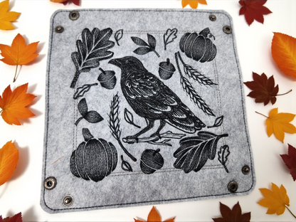 Raven TTRPG gift set, dice tray, tome/dice tower and set of dice