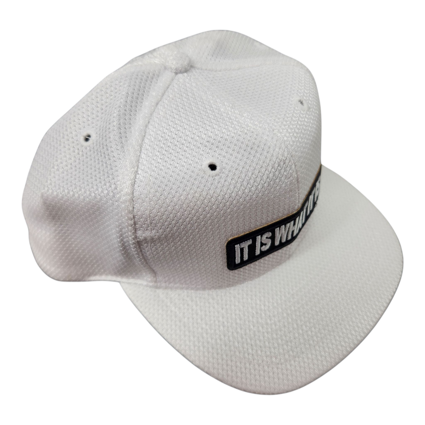 baseball cap with attached embroidered patch, It is what it is