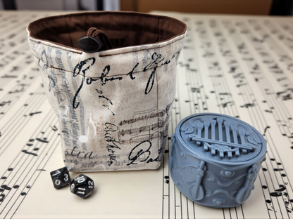 Bard gift set, dice bag and music dice box