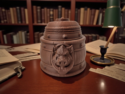 Boar's head gift set, dice tray and dice box