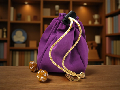 Sleek can and moon dice bag.