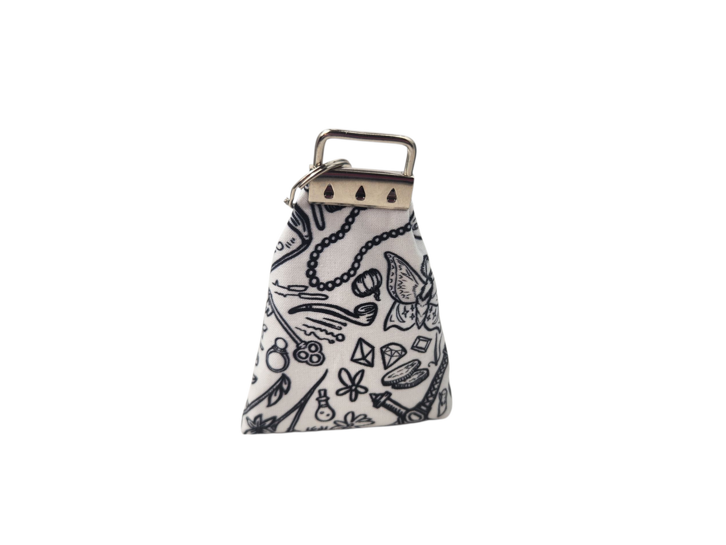 Grab and go small dice pouch with matching dice, treasure themed