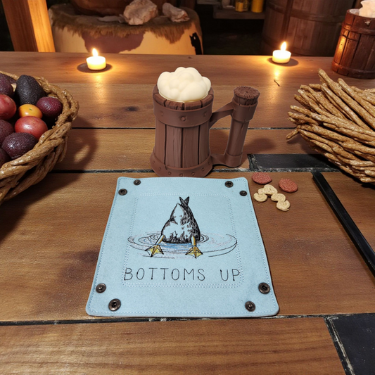 Gamer Gift Set: Bottoms Up Dice Tray &amp; Frothy Mug of Ale