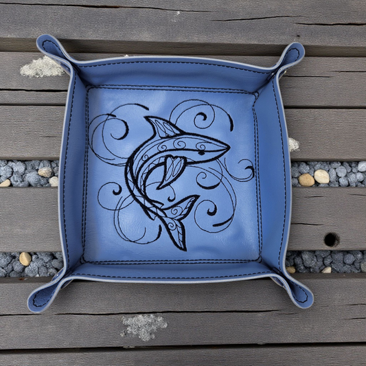 Swimming shark design dice tray