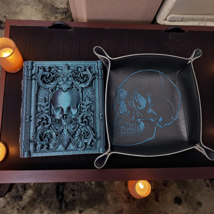 Skull Gift Set - Dice Tray & Tome Container