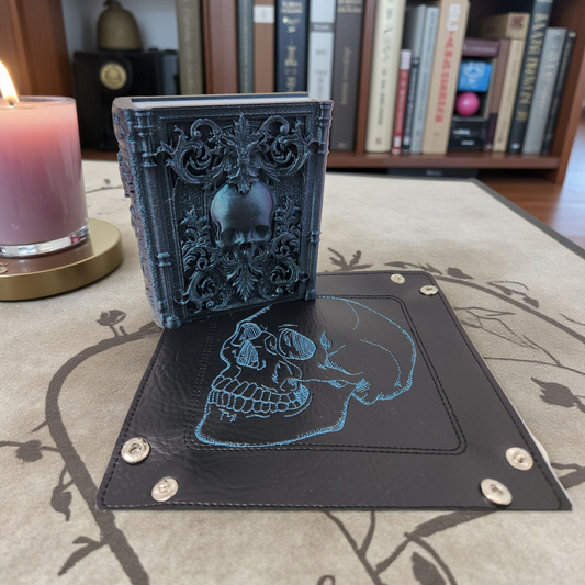 Skull Gift Set - Dice Tray & Tome Container