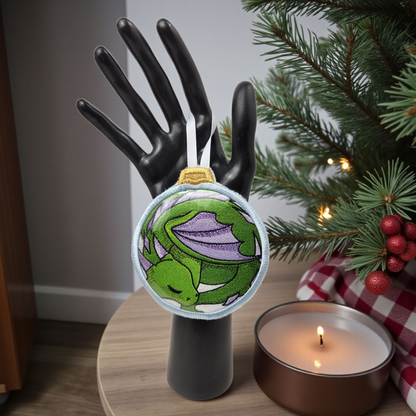 Sleeping Baby Dragon Christmas Ornament
