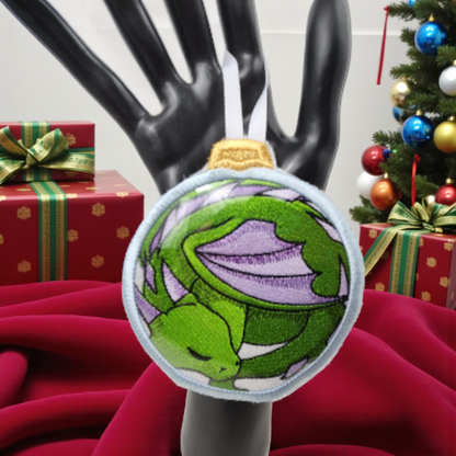 Sleeping Baby Dragon Christmas Ornament