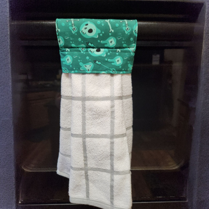 Fantasy-Themed Hanging Dish Towel - Gelatinous Cube Adventure