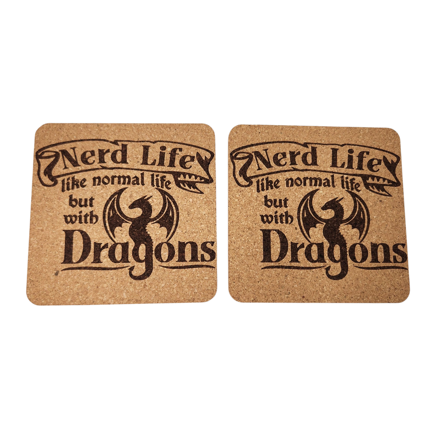 Nerd Life Cork Cup Coasters