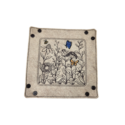 Flower and butterfly dice tray- RPG