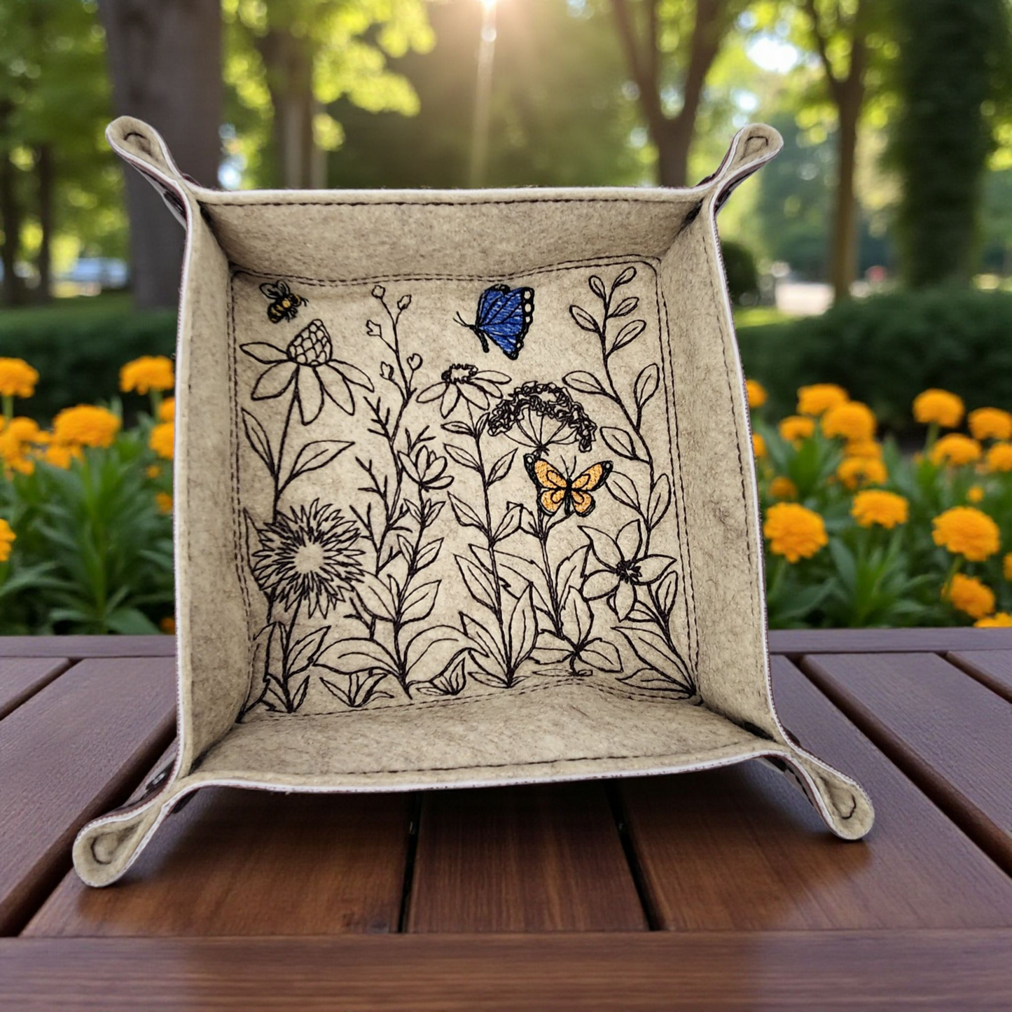 Flower and butterfly dice tray- RPG