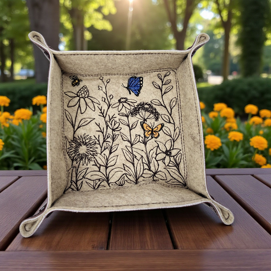 Flower and butterfly dice tray- RPG