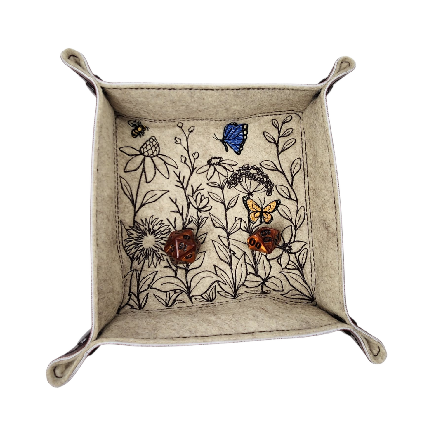 Flower and butterfly dice tray- RPG