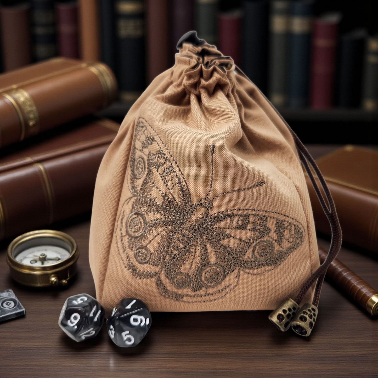 Buckeye butterfly dice bag, extra-large dice pouch